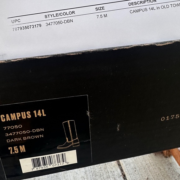 Frye Dark Brown Leather Campus 14L Boots - Picture 3 of 3